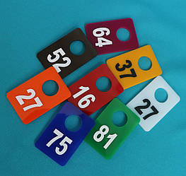 Чорний гардеробний номерок