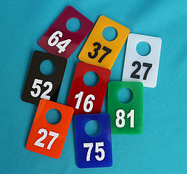 Чорний гардеробний номерок