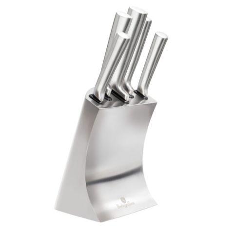 Набір ножів Berlinger Haus Black Royal Collection на металевій підставці 6 пр Колір сріблястий 2427BH, фото 1