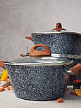 Каструля казан із гранітним антипригарним покриттям 2.8 л 20 см Edenberg EB-3961 Індукційний казан товсте дно, фото 9