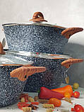 Каструля казан із гранітним антипригарним покриттям 2.8 л 20 см Edenberg EB-3961 Індукційний казан товсте дно, фото 8