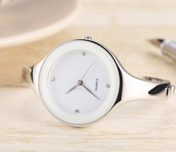 Женские часы браслет Kimio 16 см белый циферблат - фото 3 - id-p1262995750