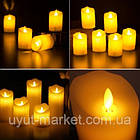 Електронна світлодіодна свічка 75х100 мм, 2700 К з пультом ДК 3хААА парафіновий віск, фото 6