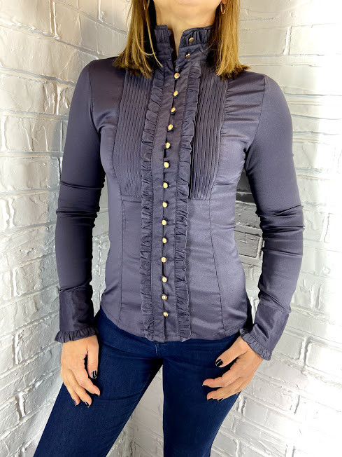 Сорочка жіноча графітова 20517 36,38,40,42,44,46