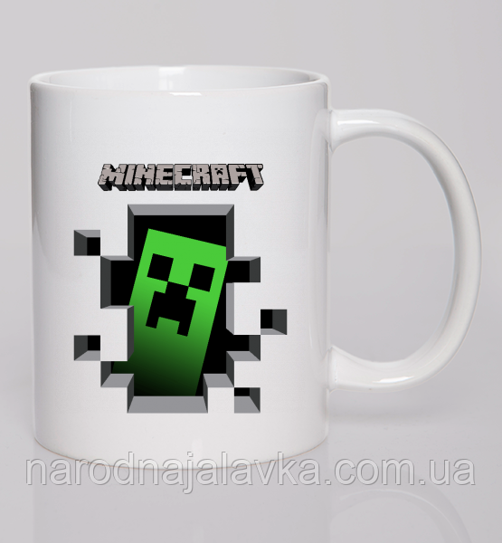 Чашка Майнкрафт Кріпер. Герої майнкрафт Minecraft
