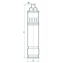 Свердловинний насос SPRUT 4S QGD 1.2-50-0.37 + кабель 10м глибинний шнековий насос напір 93м, 2 м3/год, 580 Вт, фото 3