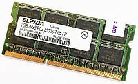 Оперативна пам'ять для ноутбука Elpida SODIMM DDR3 2Gb 1066MHz 8500s 2R8 CL7 Б/В MIX