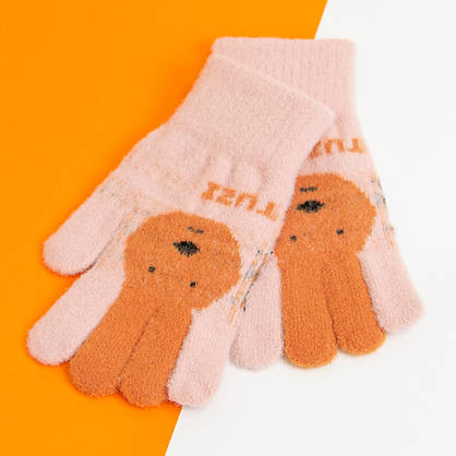 Оптом дитячі рукавички на 5 - 6 - 7 - 8 років зимові (арт. 20-25-19), фото 4