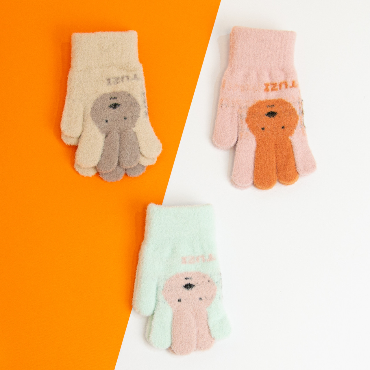 Оптом дитячі рукавички на 5 - 6 - 7 - 8 років зимові (арт. 20-25-19)