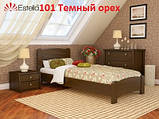 Односпальне ліжко дерев'яне Венеція Люкс з натурального бука, 80х200 см, Щит, фото 2