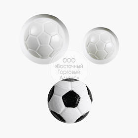 Набір пластикових молдів "Футбольний м'яч" — Ø 2,5 см, Ø 4,5 см