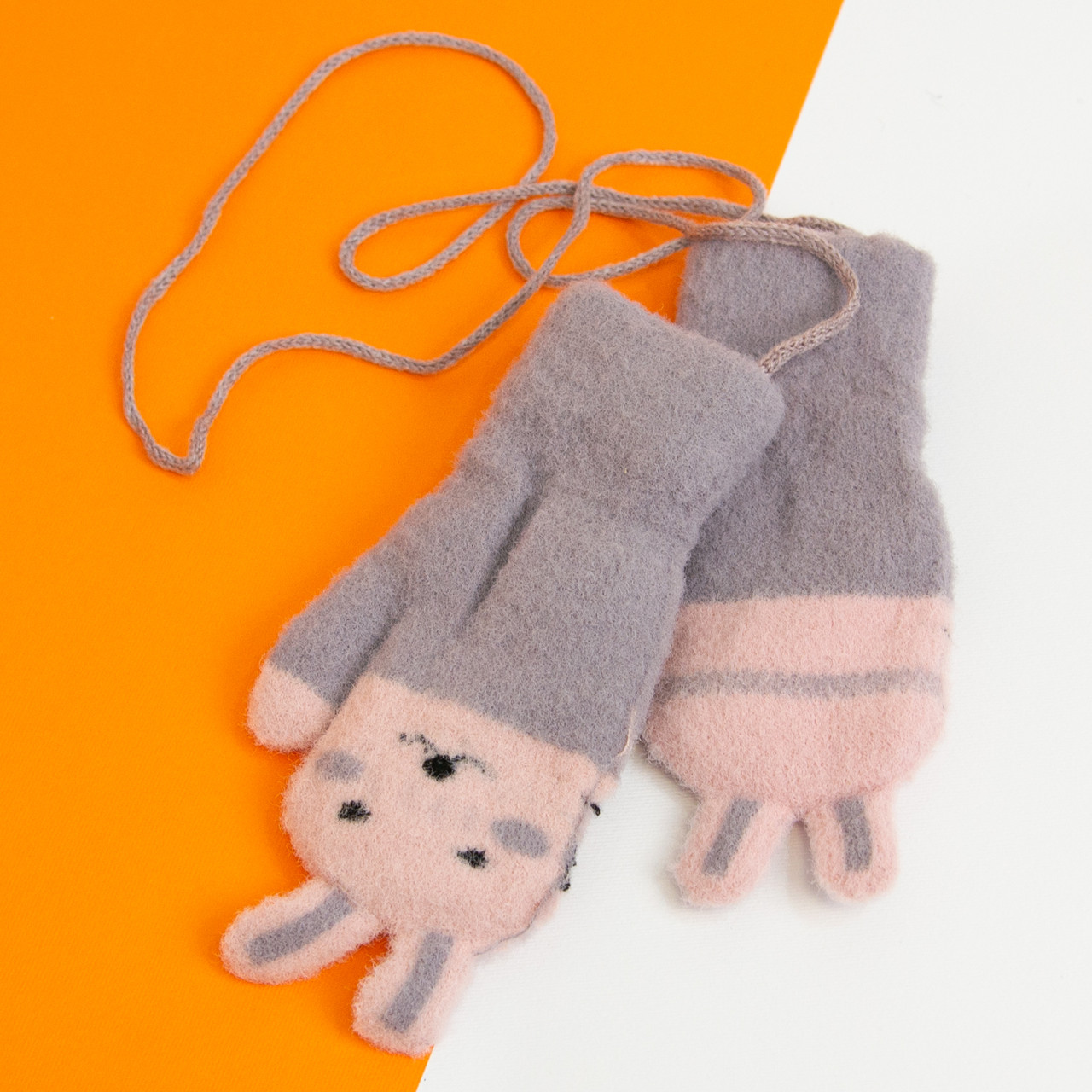 Яскраві теплі дитячі рукавиці 1-3 року №20-7-87