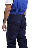 Напiвкомбiнезон робочий утеплений ЭЛИТОН темно-синій/волошковий, фото 6