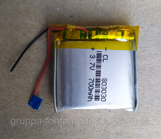 Аккумулятор литий полимерный плоский Li-Po 803030 3,7 v 700 мah - фото 1 - id-p1263044908