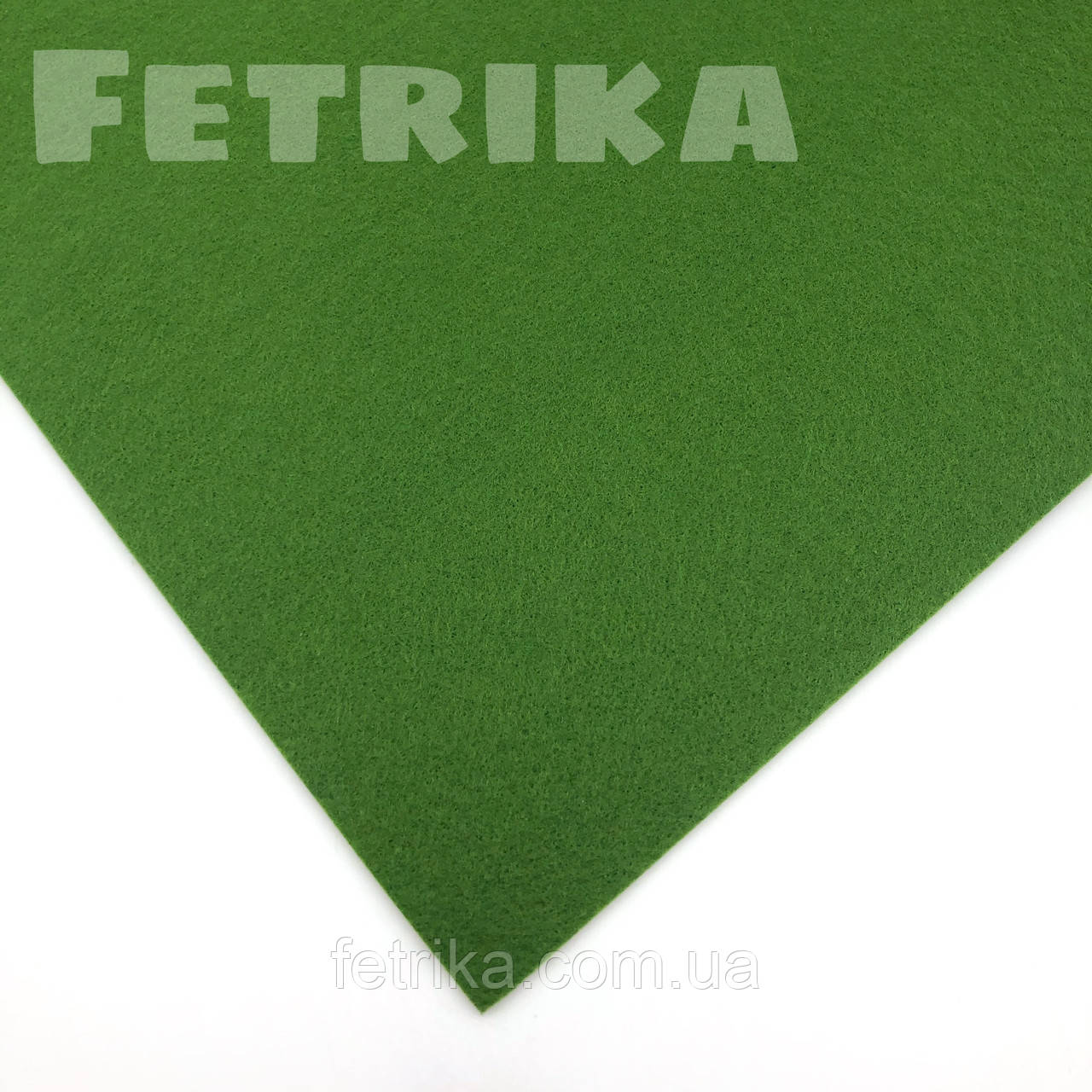 Фетр корейський жорсткий 1,2 мм, 20*30 см, БОЛОТНО-ЗЕЛЕНИЙ, № 934