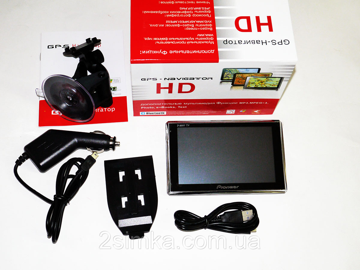 5" GPS Навигатор Pioneer P-5007 TV сенсорный, с встроенным телевизором! - фото 3 - id-p1263051751