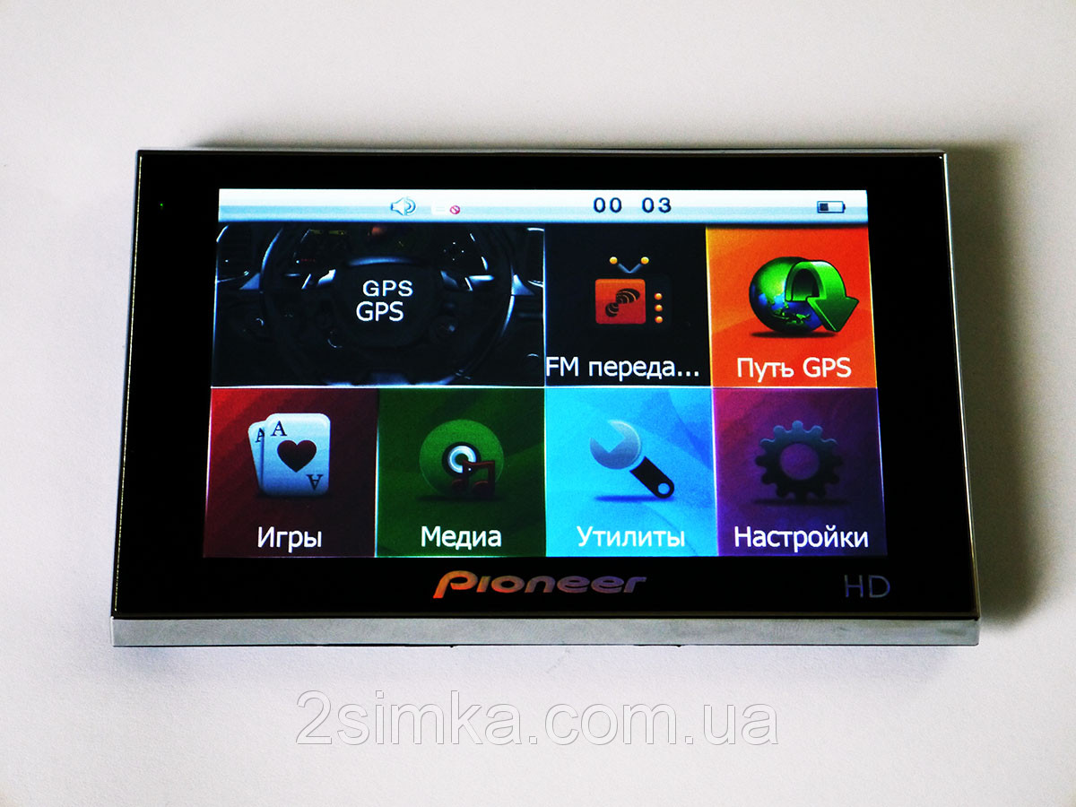 5" GPS навигатор Pioneer HD - 4Gb + FM-трансмиттер - Mp3 - фото 1 - id-p1263051752