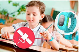 Дитячі розумні годинник Smart Baby Watch Q50 Бірюзові, фото 3