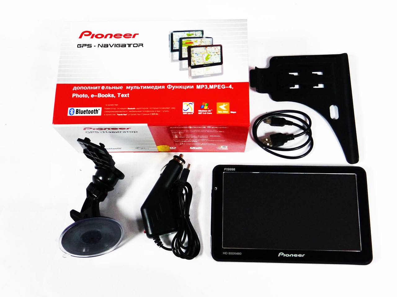 7" GPS Pioneer PI-9998 DVR + Видеорегистратор + Bluetooth +AV-in - фото 1 - id-p1263051773