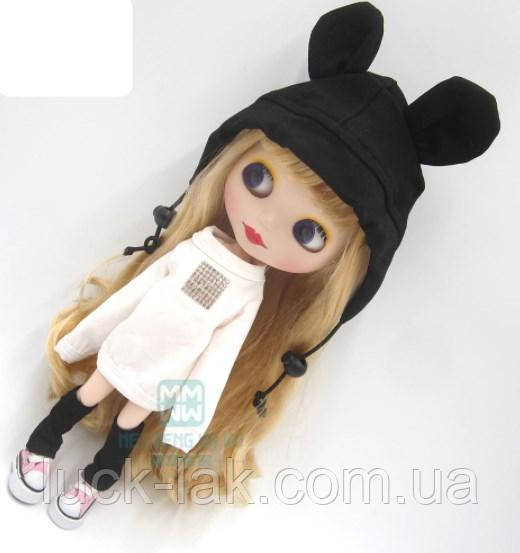 Одяг і взуття набір для ляльки Блайз: светр зі стразами, шапка з вушками, гетри, кеди для ляльки 30 см, фото 1