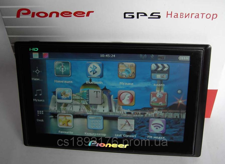 7" GPS навигатор Pioneer HD 4Gb+AV-in+BT - фото 1 - id-p1263052052