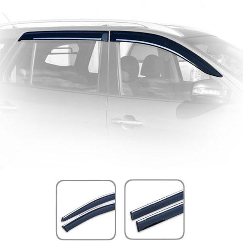 Дефлектори вікон Infiniti EX35/37 2007+ з хром молдингом, IN13-M