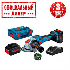 Акумуляторна кутова шліфмашина Bosch GWX 18V-15 SC (L-Boxx) (18В, 8Ач)