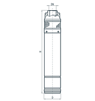 Свердловинний насос SPRUT 3S QGD 1-30-0.37 kW+ кабель 15м глибинний насос напір 66м, 450 Вт,, фото 2