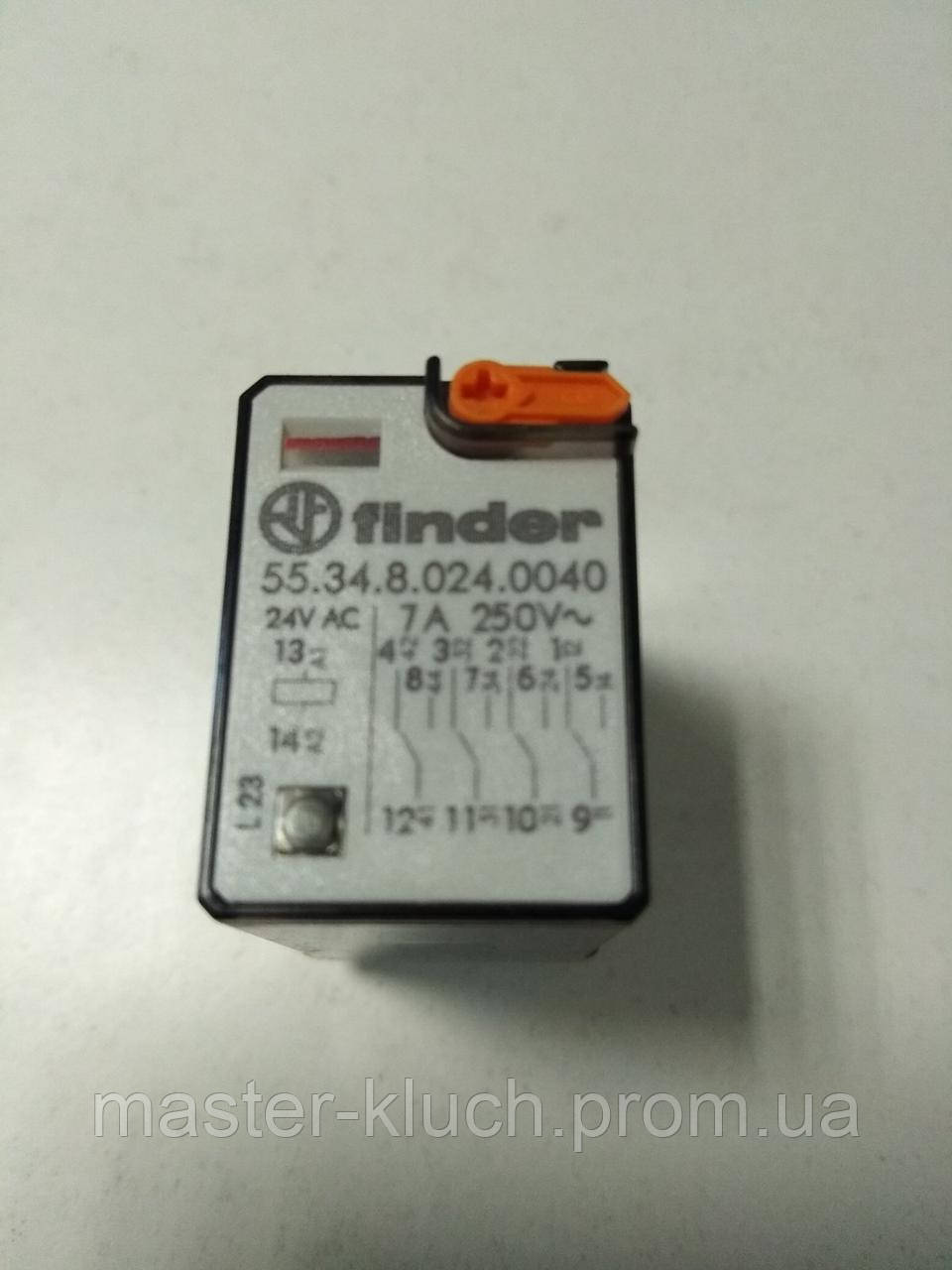 Реле проміжне 7A 24V AC Finder 55.34.8.024.0040