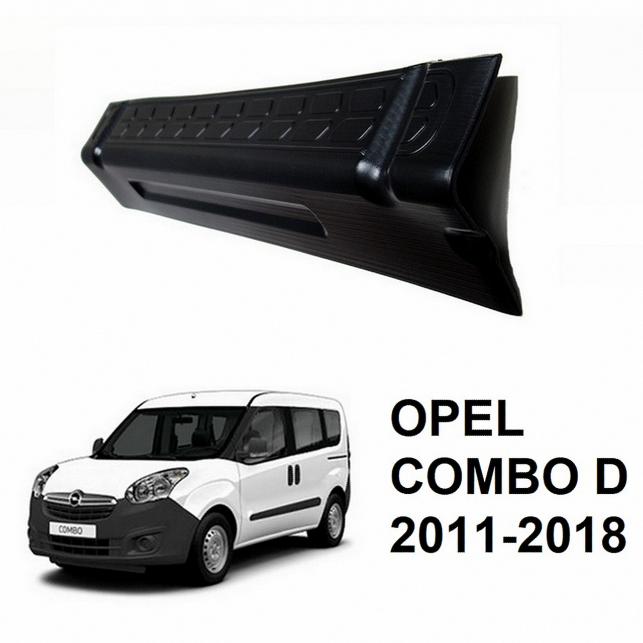 Пластикові захисні накладки на пороги для Opel Combo D 2011-2018