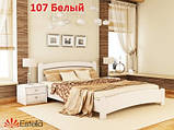 Ліжко дерев'яне Венеція Люкс 120х200 Щит з високим узголів'ям і низьким узніжжям, фото 2