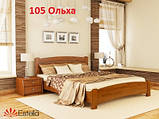 Ліжко дерев'яне Венеція Люкс 120х200 Щит з високим узголів'ям і низьким узніжжям, фото 7