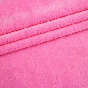 Тканина трикотажна Велюр, Х/Б, 95% на 5%. Пеньє, колір — Рожевий, у наявності, купити в Україні, фото 2