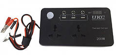 Преобразователь UKC 12-220V 200W с LCD и USB 7064 (N011563)