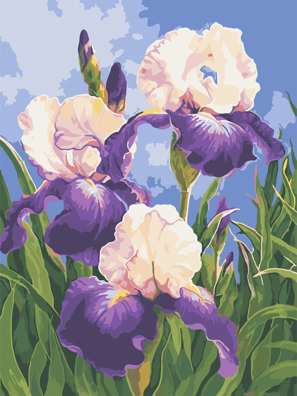 Художній творчий набір, картина за номерами Весняні іриси, 30x40 см, «Art Story» (AS0592)