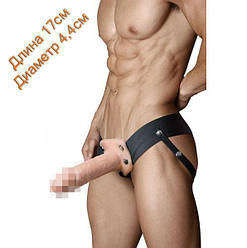 Страпон чоловічий DR. SKIN HOLLOW VANILLA 17см на 4,4см