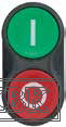 Кнопка двойная, зеленый/красный, ВКЛ/ВЫКЛ замена 020PDRVS