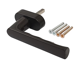 Ручка віконна HOPPE Hamburg Гамбург SecuForte штифт 32-42 мм фіксація 45 градусів колір коричневий