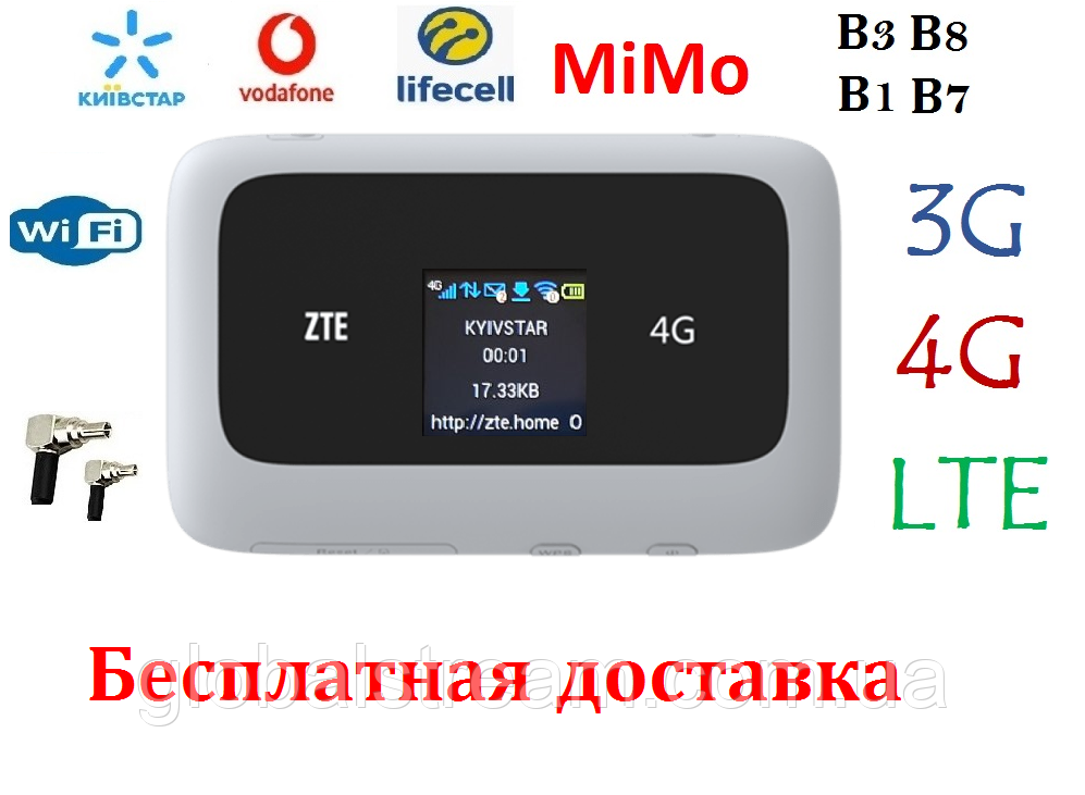 3G 4G Wi-Fi Роутер ZTE MF910SV (без під'єднання) з 2 виходами під антену MIMO Band 3+8
