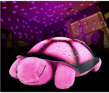 Музичний нічник - проектор зоряного неба Turtle Night Sky Рожевий (KG-156)