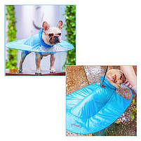 Дощовик для собак Hoopet HY-1555 Blue XL куртка плащівка для тварин, фото 4