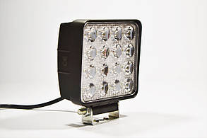 Світлодіодна LED фара робоча 48Вт,(3Вт*16ламп) Широкий промінь  (Товщина корпусу 6см)