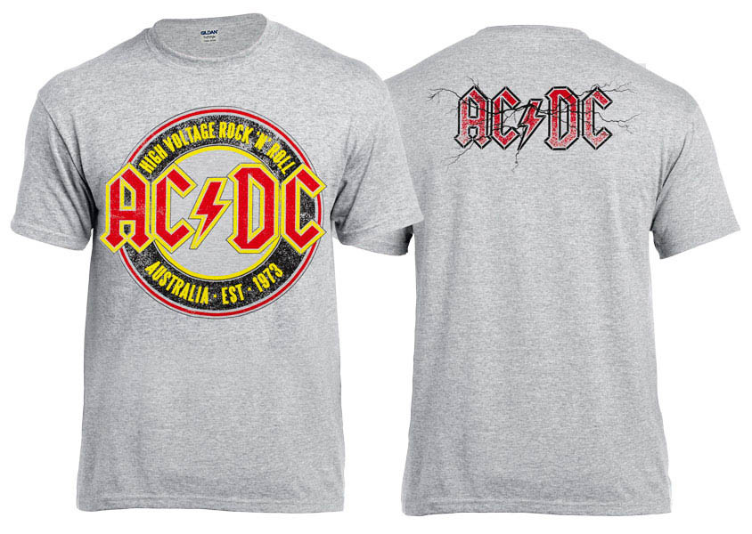 Футболка AC/DC Australia 1973 меланжева