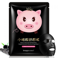 Маска-серветка для особи IMAGES Piggy Yogurt Refreshing Black йогуртова 25 г