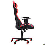 Комп'ютерне крісло AMF VR Racer Blaster чорний-червоний для геймера, фото 8