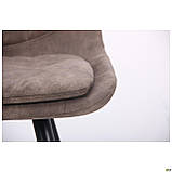 Обідній стілець AMF Salem чорні металеві ніжка м'яке сидіння корчневое, фото 6