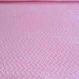 Плюш ніжно-рожевий кісок, ширина 83 см, (350 г/м), фото 3