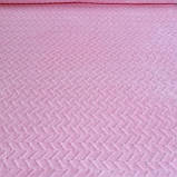 Плюш ніжно-рожевий кісок, ширина 83 см, (350 г/м), фото 3