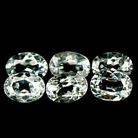 6.23  кт. Природний Бразильський топаз 6 шт. овал ~ 7х5