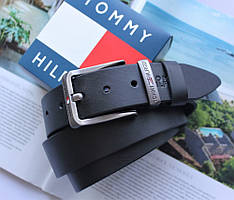 Чоловічий ремінь із коробкою Tommy Hilfiger black